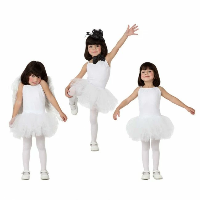 Disfracesjarana Disfraz De Bailarina - Blanco 1 Disfracesjarana Disfraz De Bailarina - Blanco