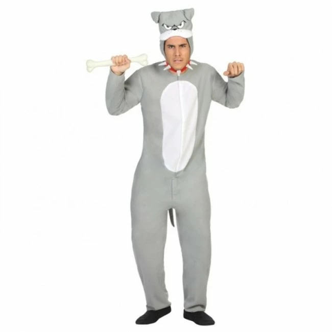 Disfracesjarana Disfraz De Perro Bulldog Gris 1 Disfracesjarana Disfraz De Perro Bulldog Gris