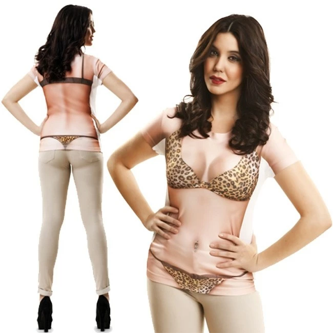 Disfracesjarana Disfraz Camiseta Chica Sexy Mujer 1 Disfracesjarana Disfraz Camiseta Chica Sexy Mujer