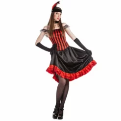 Disfracesjarana Disfraz De Can Can Rojo Para Mujer