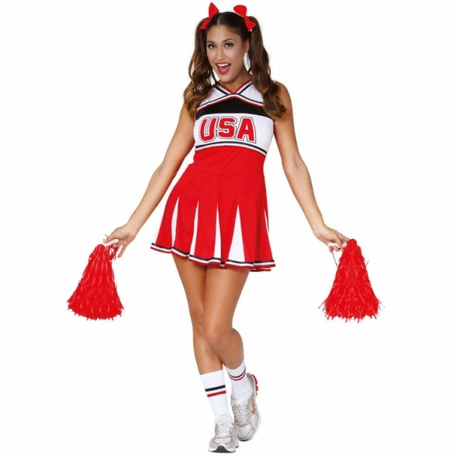 Disfracesjarana Disfraz De Animadora Cheerleader Para Mujer 1 Disfracesjarana Disfraz De Animadora Cheerleader Para Mujer
