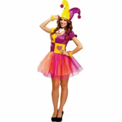 Disfracesjarana Disfraz De Arlequín Bufón De Picas Para Mujer