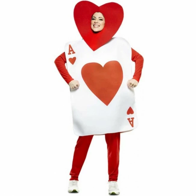 Disfracesjarana Disfraz De Carta As De Corazones Para Adulto 2 Disfracesjarana Disfraz De Carta As De Corazones Para Adulto - Imagen 2