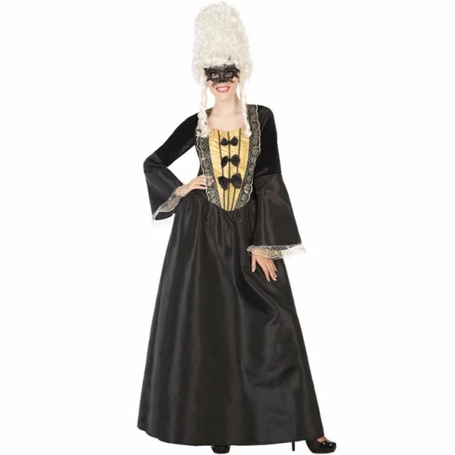 Disfracesjarana Disfraz De Cortesana Época Negro Para Mujer 1 Disfracesjarana Disfraz De Cortesana Época Negro Para Mujer