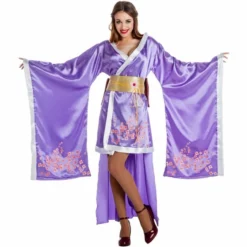 Disfracesjarana Disfraz De Geisha Morada Para Mujer