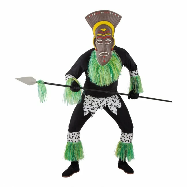 Disfracesjarana Disfraz De Guerrero Zulú Adulto 1 Disfracesjarana Disfraz De Guerrero Zulú Adulto