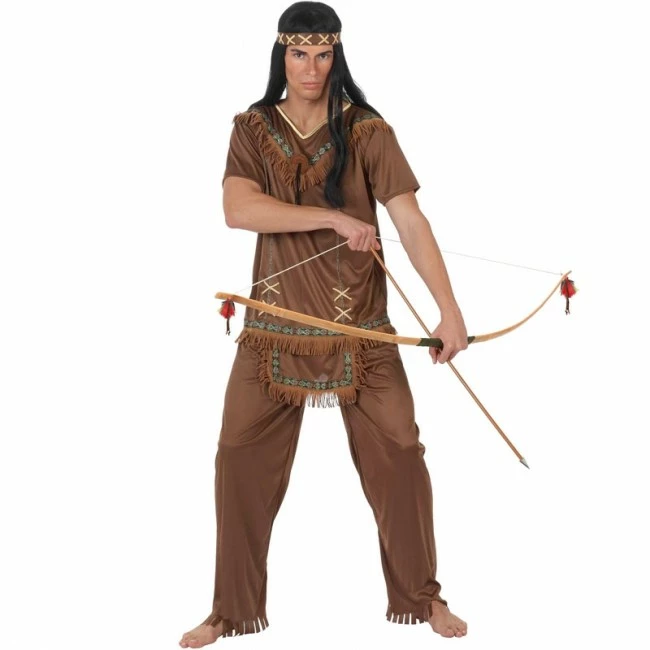 Disfracesjarana Disfraz De Jefe Indio Marrón 1 Disfracesjarana Disfraz De Jefe Indio Marrón
