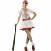 Disfracesjarana Disfraz De Jugadora De Béisbol Retro Para Mujer