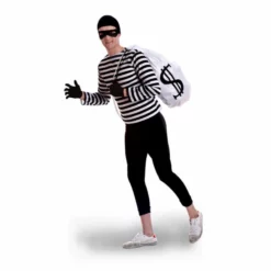 Disfracesjarana Disfraz De Ladrón De Bancos Para Hombre