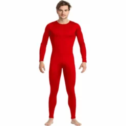 Disfracesjarana Disfraz De Maillot Rojo Spandex Para Hombre