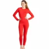 Disfracesjarana Disfraz De Maillot Rojo Spandex Para Mujer