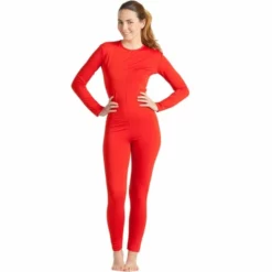 Disfracesjarana Disfraz De Maillot Rojo Spandex Para Mujer