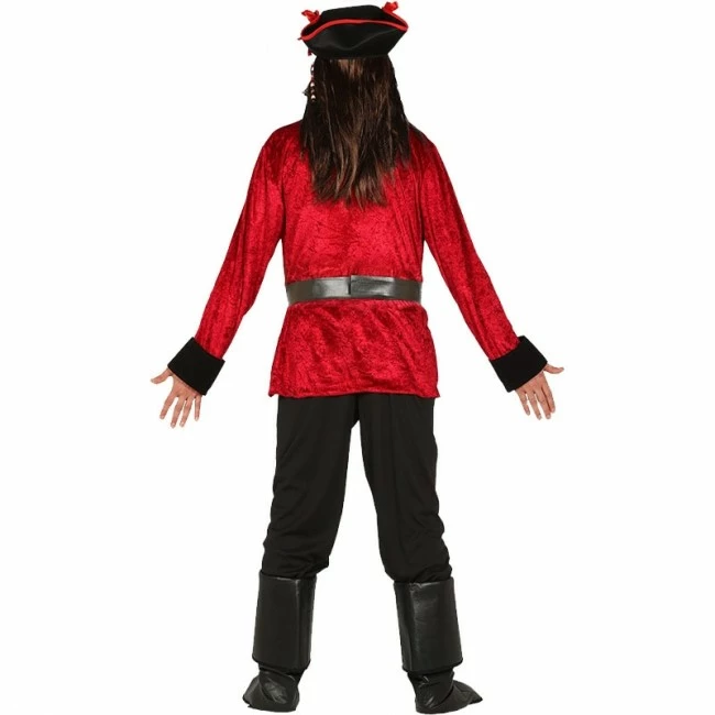 Disfracesjarana Disfraz De Pirata Calavera Rojo Para Hombre 2 Disfracesjarana Disfraz De Pirata Calavera Rojo Para Hombre - Imagen 2