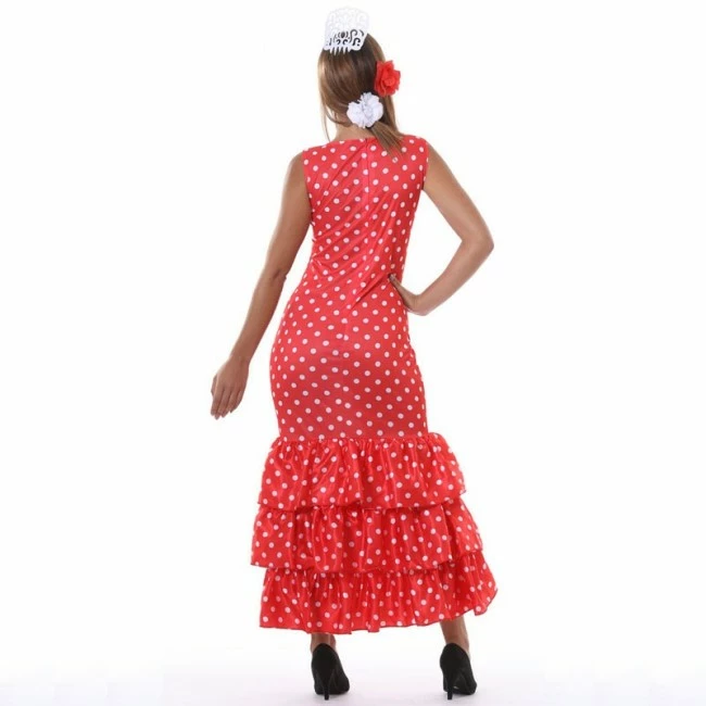 Disfracesjarana Disfraz De Flamenca Roja Lunares 2 Disfracesjarana Disfraz De Flamenca Roja Lunares - Imagen 2