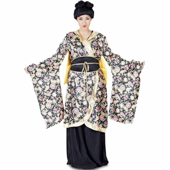Disfracesjarana Disfraz De Geisha Con Flores Para Mujer 1 Disfracesjarana Disfraz De Geisha Con Flores Para Mujer