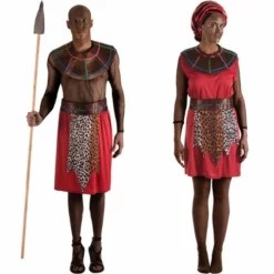Disfracesjarana Pareja Guerreros Masái Adulto