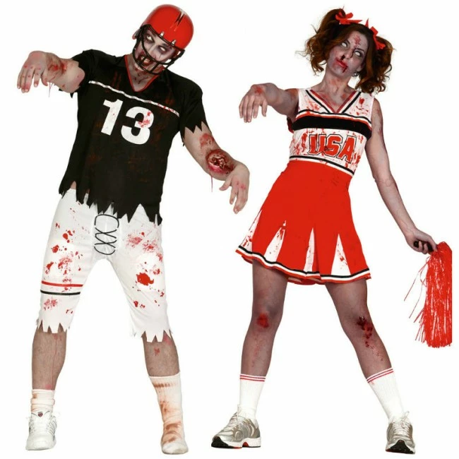 Disfracesjarana Pareja Fútbol Americano Zombies 1 Disfracesjarana Pareja Fútbol Americano Zombies